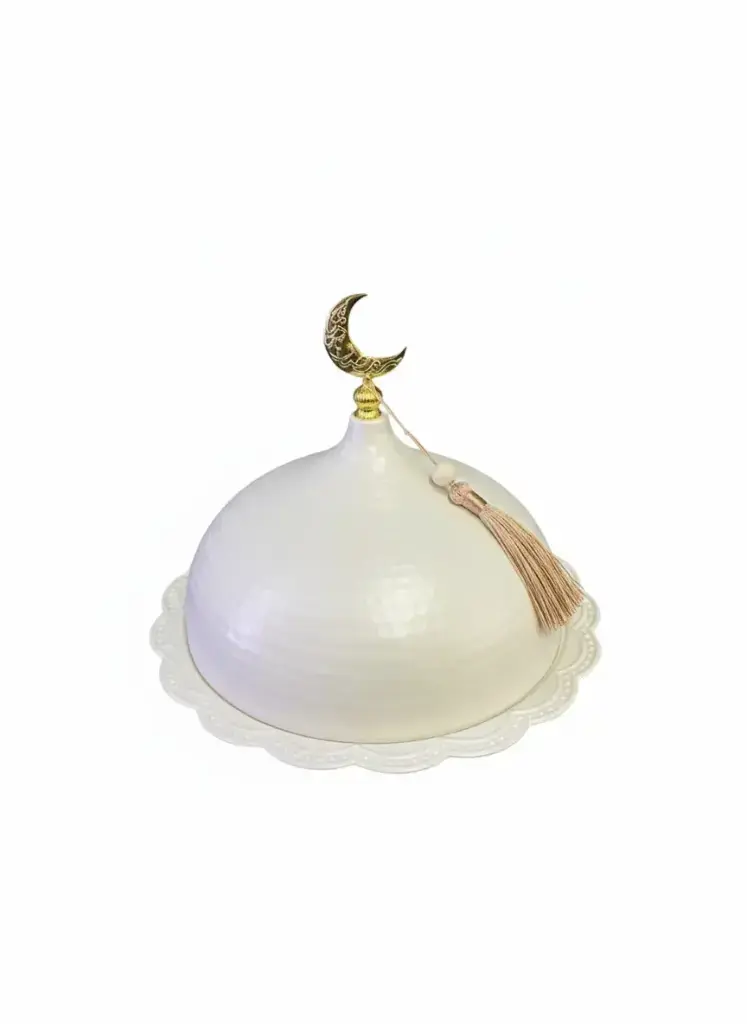 [25251_Beige-XL] Plat beige martelé 24_24_23cm - Elyas.webp