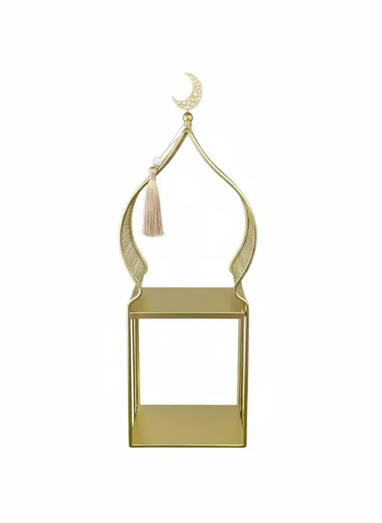 [25621-4_gold-MM] Support apperitif minaret or 14_10_44cm - Nadya.webp