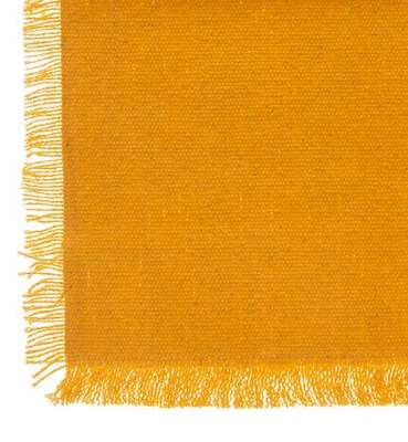 Nappe coton frange couleur moutarde150x250cm
