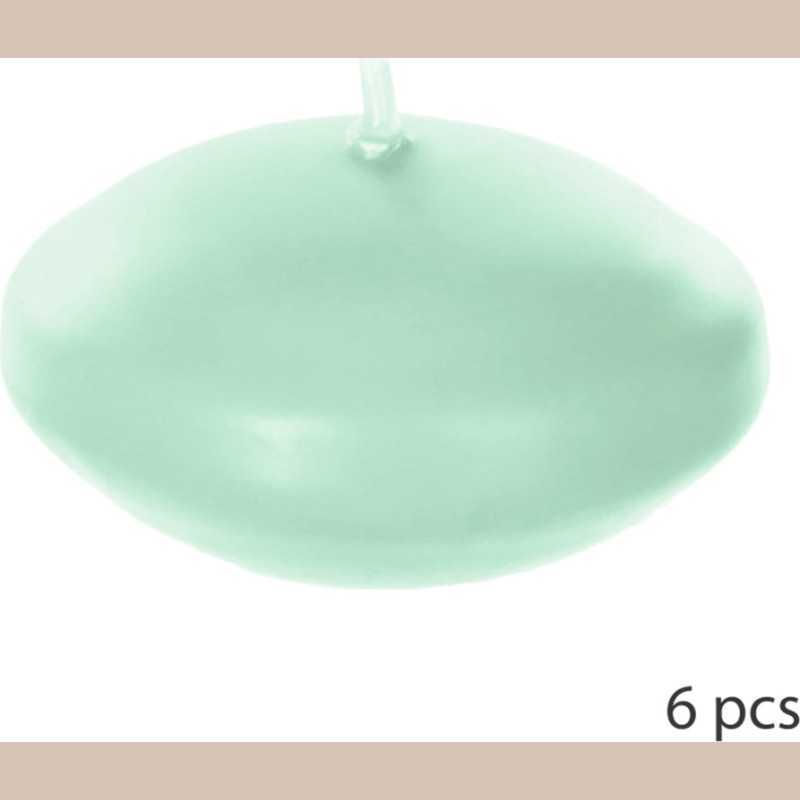 Bougie flottante  menthe x6