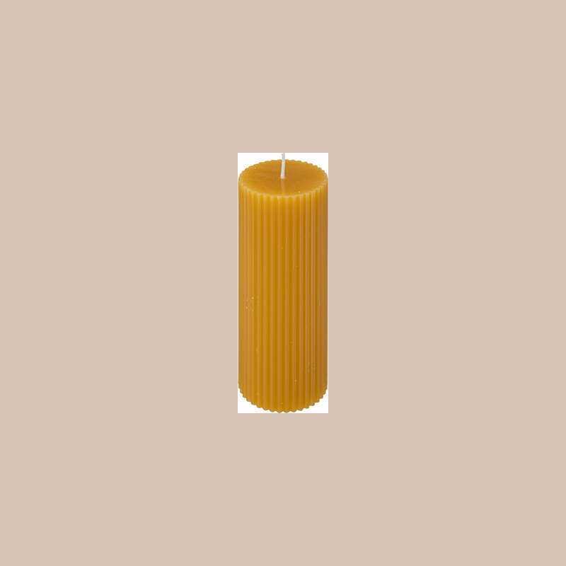 Bougie ronde demi jaune 5x14