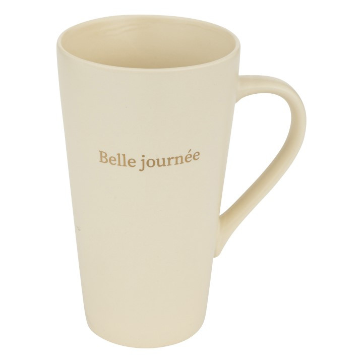 Mug "Belle journée" beige 50cl  