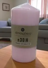 Bougie rond hugo rose 7x13