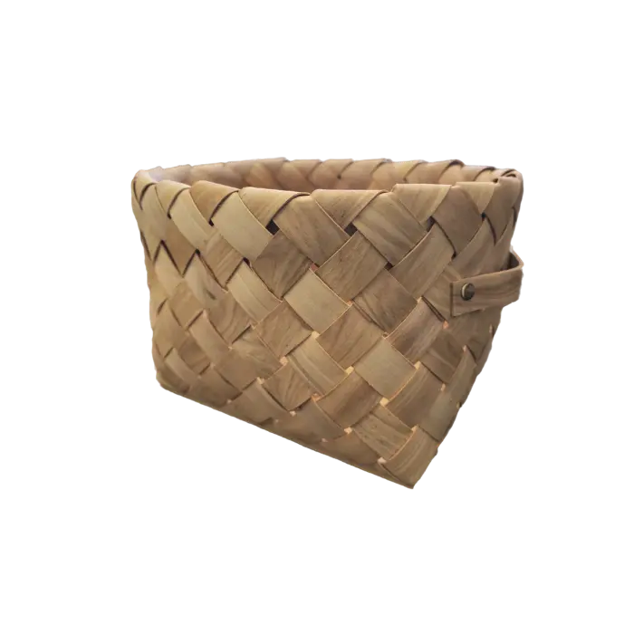 Corb. lamelles bois ovales - m (± 28x27.5 h18.5cm)