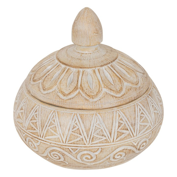 Boite résine oriental beige d15,5