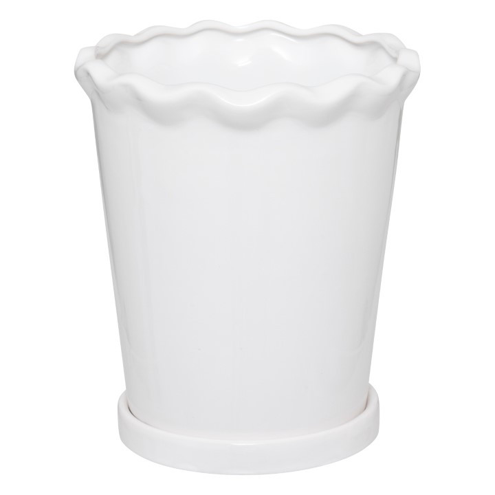 Cache pot céramique blanc grand h21