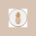 8 assiettes ananas or 23cm