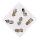16 serviettes ananas or 3 plis 33x3 3 cm