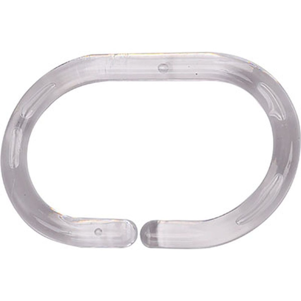 Set de 12 anneaux de douche ps - transparent