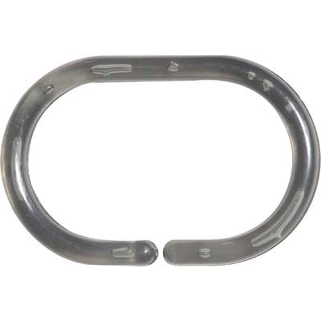 Set de 12 anneaux de douche ps - gris translucide