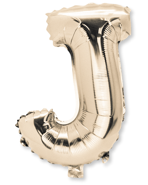  ballon metal or 36cm lettre j