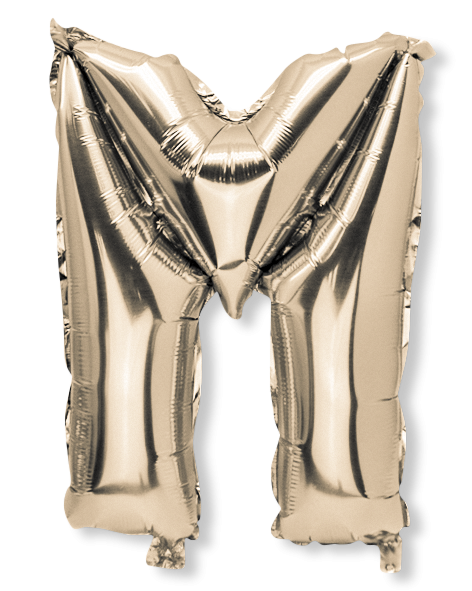  ballon metal or 36cm lettre m