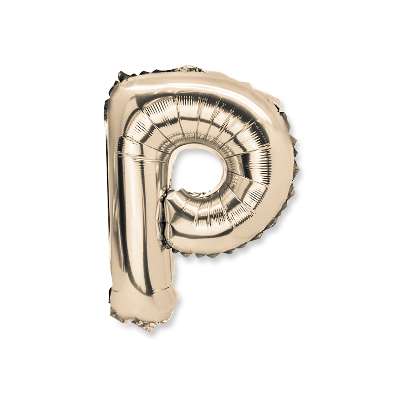 Ballon metal or 36cm lettre p