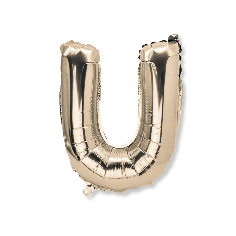 Ballon metal or 36cm lettre u