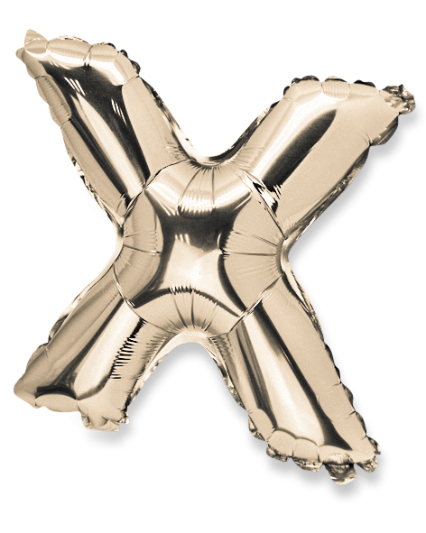  ballon metal or 36cm lettre x