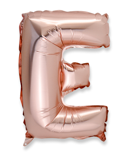  ballon rose gold 36cm lettre e pail