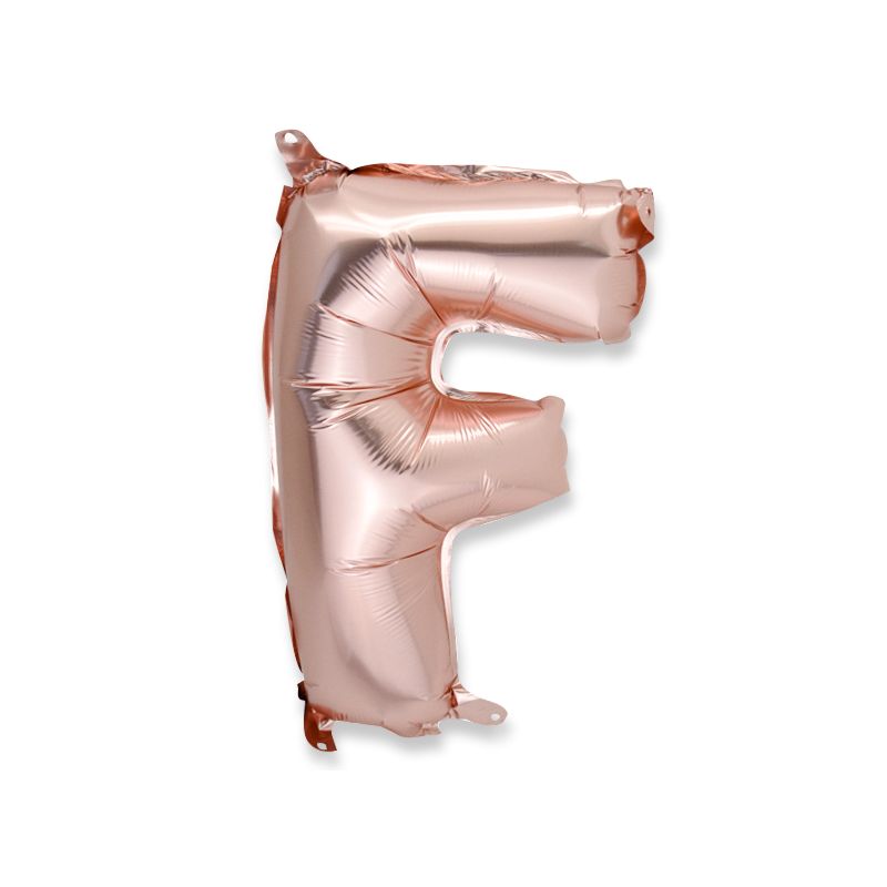 Ballon rose gold 36cm lettre f