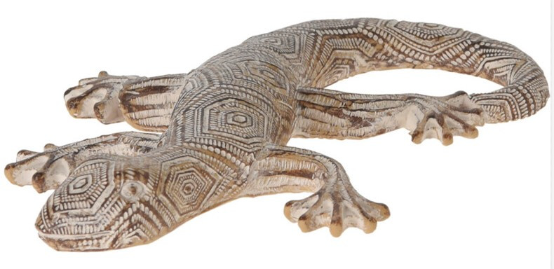 Petit lézard motif hexagone