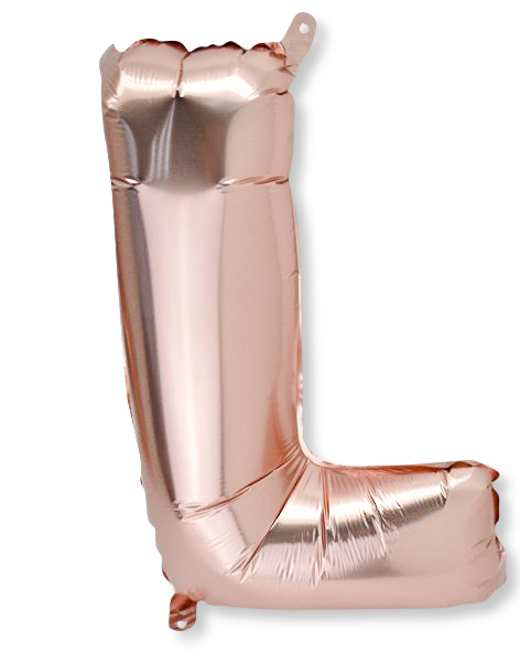  ballon rose gold 36cm lettre l