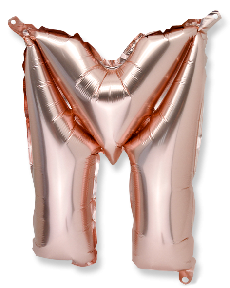  ballon rose gold 36cm lettre m