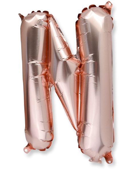  ballon rose gold 36cm lettre n pail