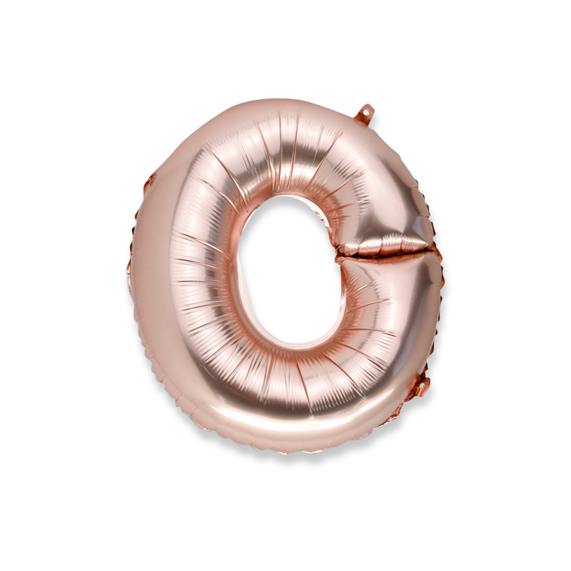 Ballon rose gold 36cm lettre o