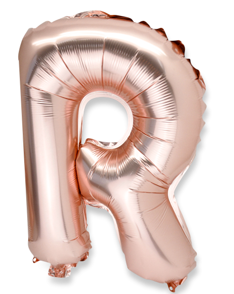  ballon rose gold 36cm lettre r