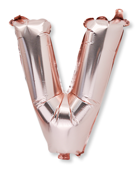 ballon rose gold 36cm lettre v