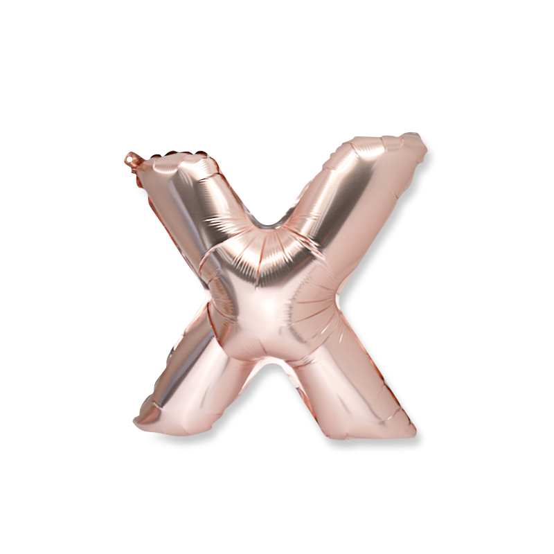Ballon rose gold 36cm lettre x