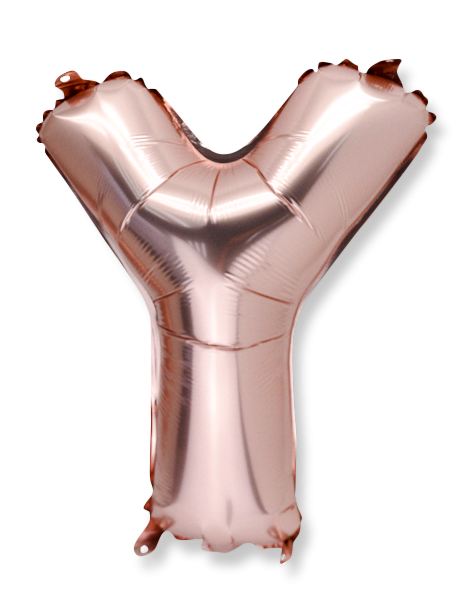  ballon rose gold 36cm lettre y