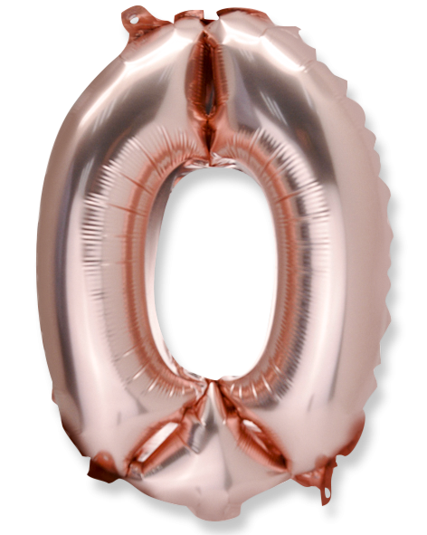  ballon metal rose gold 36cm chiffre 0