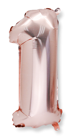  ballon metal rose gold 36cm chiffre