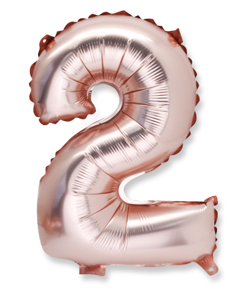  ballon metal rose gold 36cm chiffre