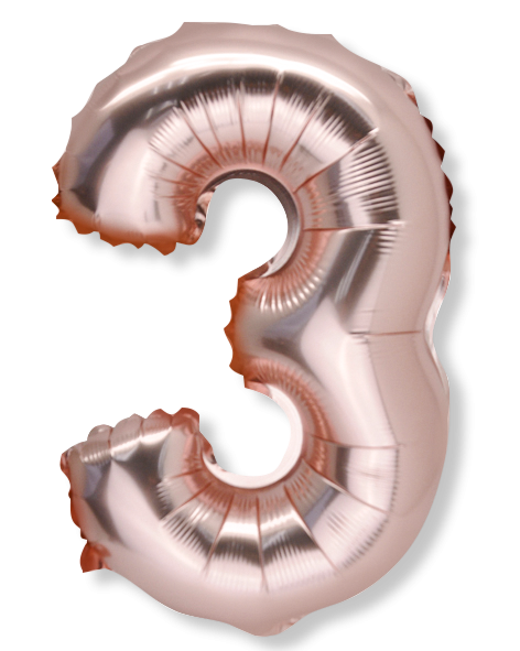  ballon metal rose gold 36cm chiffre