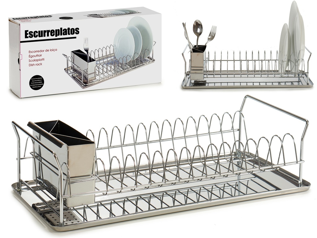 Egoutoire inox avec porte couverts