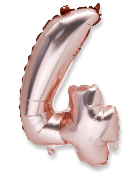  ballon metal rose gold 36cm chiffre 4