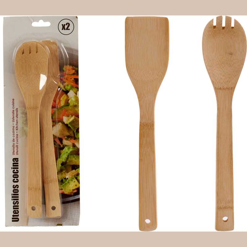 Ustensiles de cuisine en bambou 30cm