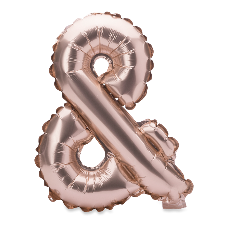 Ballon metal rose gold 36cm symbole