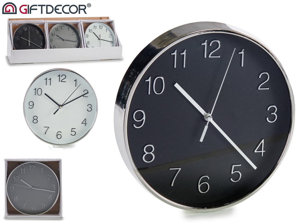 Horloge rond petit assort 3 coul
