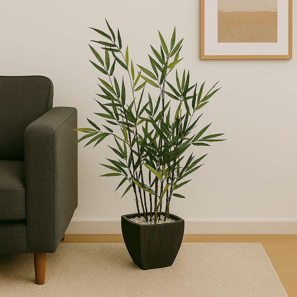 Bambou artif pot h70