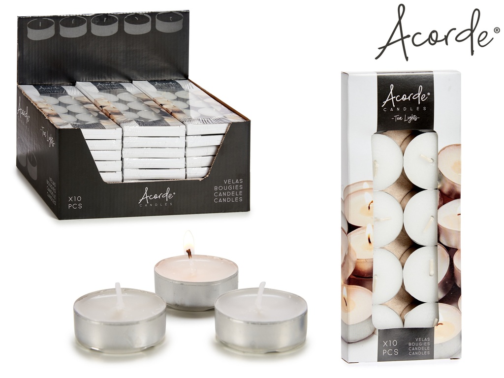 Jeu 10 petites bougies the 10 gr blanche