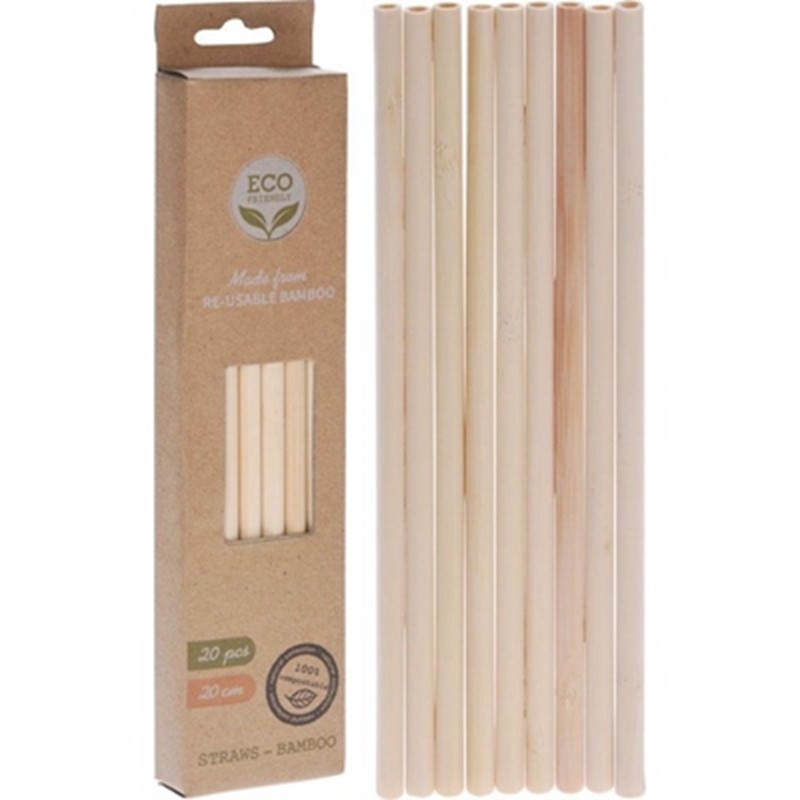 Paille - set de 20 pcs - bambo