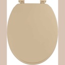 Abattant wc 18 pouces  couv.  design  et attaches plastiques - beige