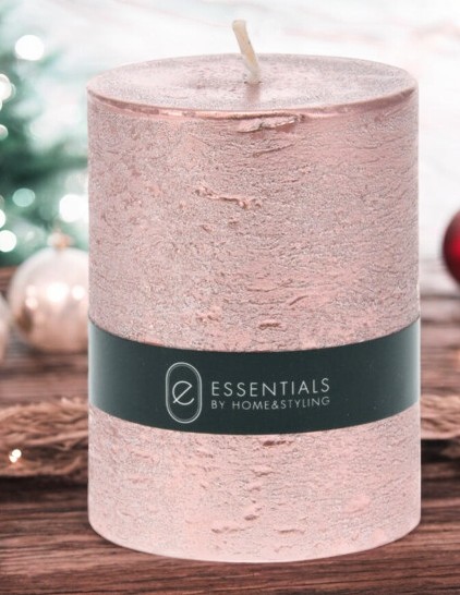 Bougie pilier 8cm rose gold