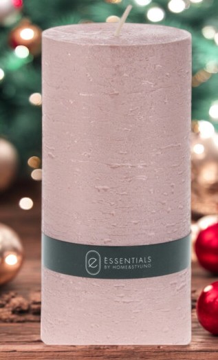 Bougie pilier 14cm rose