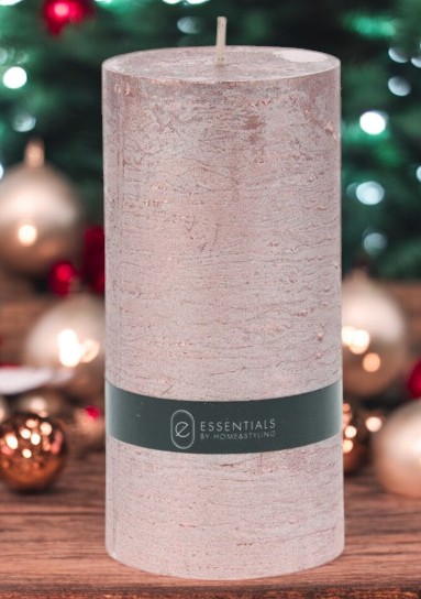 Bougie pilier 14cm rose gold