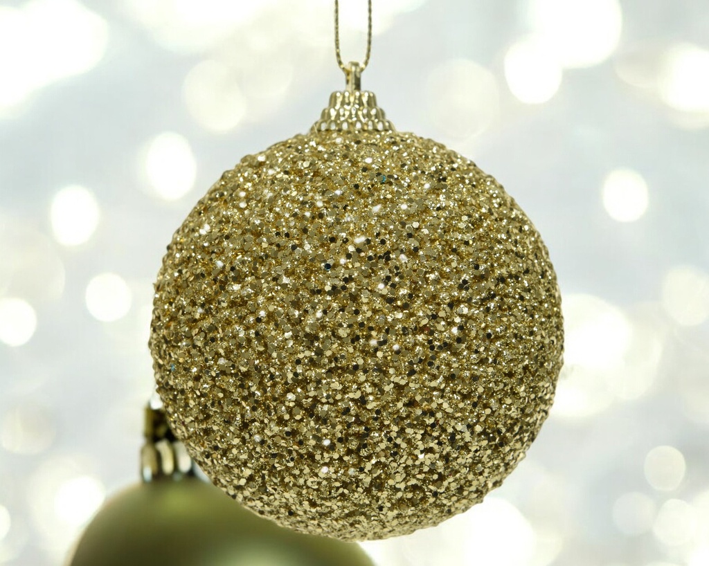 Boule mousse paillettes- pois blancs 