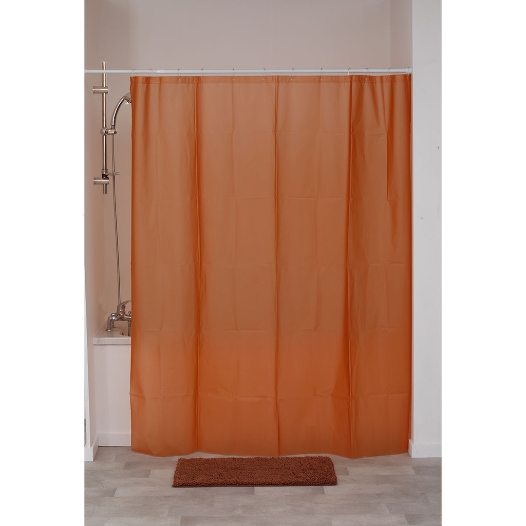 Rideau de douche laser eva 180x200 cm - terre de sienne