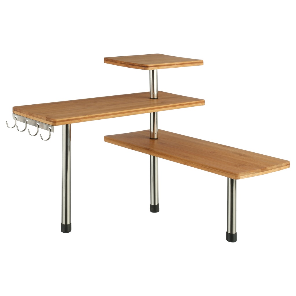 Etagere angle 3niv bam+inox