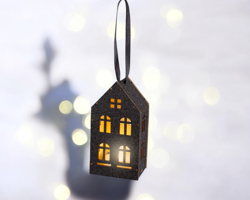 Maison led contreplaqué noir 